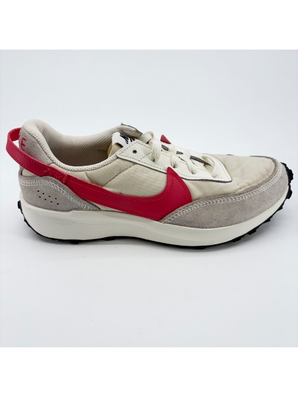 Nike Waffle Debut Womens Size 8 White Gray Pink Athletic Running Shoes Sneakers